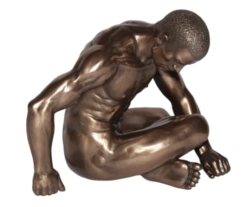 Deko Figur Body Talk Kollektion Nackter Mann Schneidersitz B 19,5 cm Bodybuilder Skulptur von JS Garten Deko