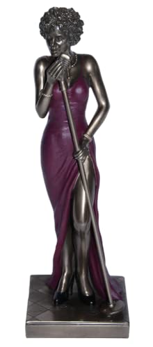 Deko Figur Jazz Musikerin Sängerin H 30 cm Jazz Band Dekofigur mit Mikrophon Parastone von JS Garten Deko