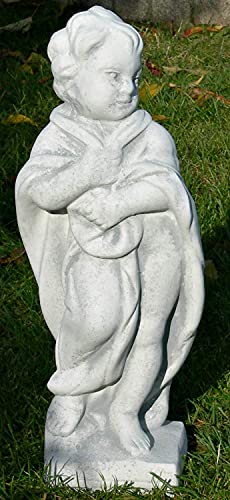 Deko Garten Figur Statue Putte Vierjahreszeiten Winter Dekofigur Gartenskulptur Skulptur aus Beton Höhe 50 cm von JS Garten Deko