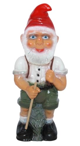 Gartenzwerg Seppel Wanderer Figur Zwerg stehend H 50 cm großer Deko Zwerg Gartenfigur Kunststoff von JS Garten Deko