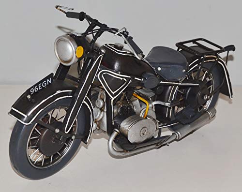 JS Garten Deko Blechmotorrad Nostalgie Modellauto Oldtimer deutsche Marke Motorrad R 2 1932 aus Bayern Blech L 33 cm von JS Garten Deko