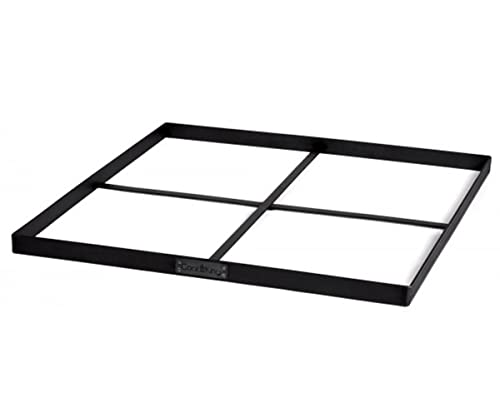 Quadratische Feuerschalenbasis für Dekosteine 120x120 cm Bodenschutz für Feuerschale oder Feuerkorb CookKing von JS Garten Deko