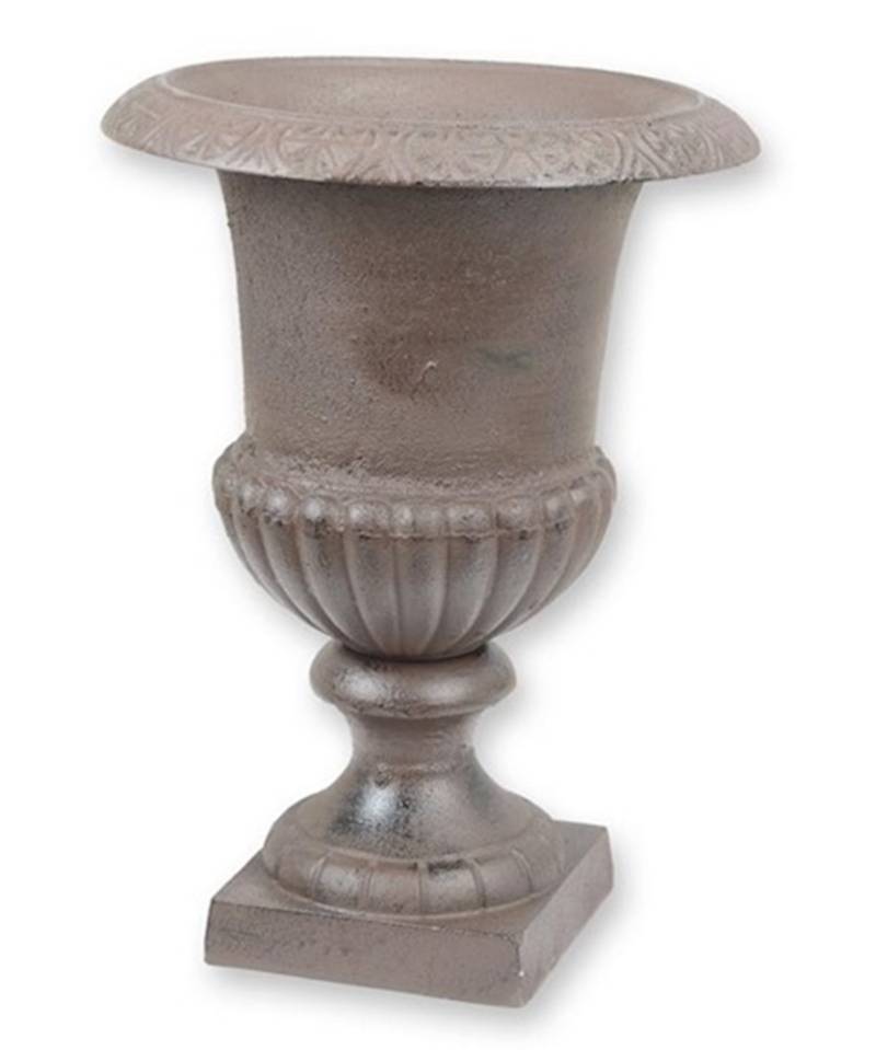 Amphore Blumentopf Braun H 43 cm aus Gusseisen - Gartendeko Deko Vase Pflanzentopf im Barockstil von JS GartenDeko