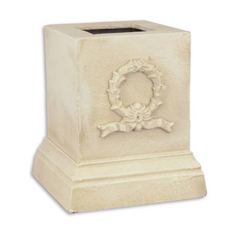 Barock Blumentopf Weiß H 20 cm aus Gusseisen - Gartendeko Deko Vase Pflanzentopf im Barockstil von JS GartenDeko