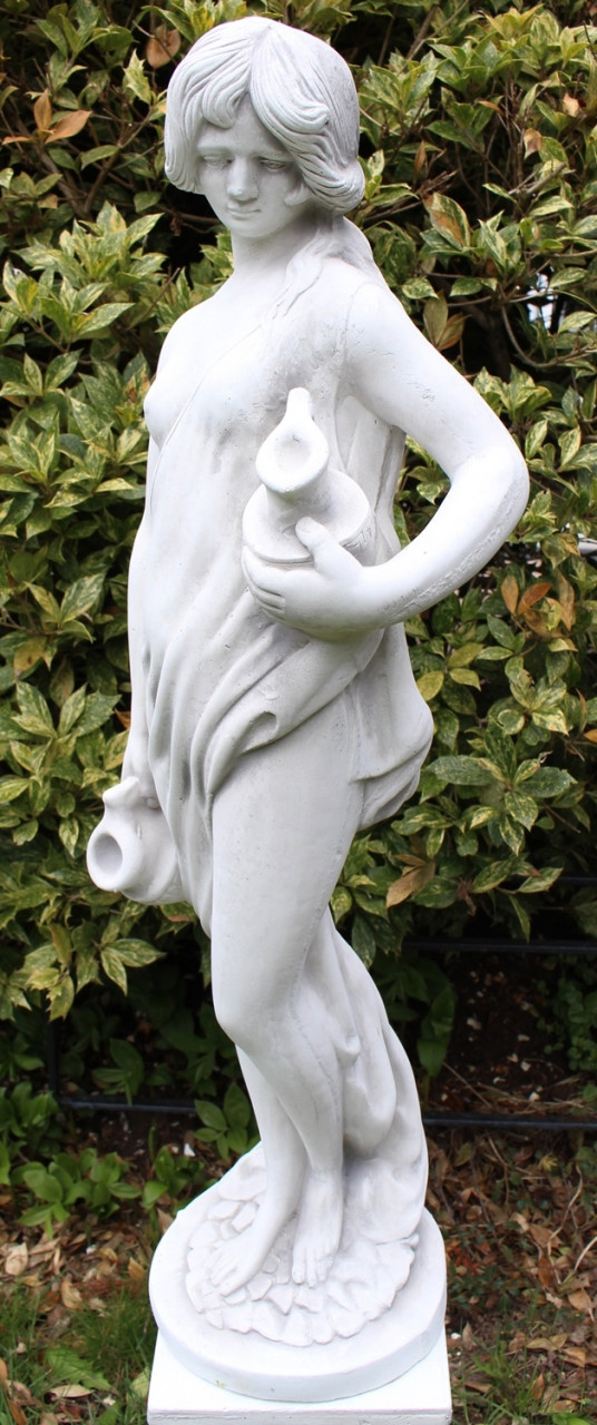 Beton Deko Figur Statue Skulptur antike Frau mit Krügen H 73 cm Dekofigur und Gartenskulptur von JS GartenDeko