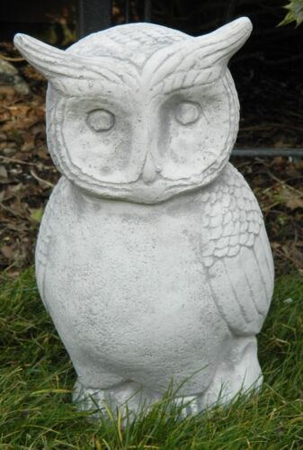 Beton Figur Eule Waldvogel H 30 cm Vogel Dekofigur und Gartenfigur von JS GartenDeko