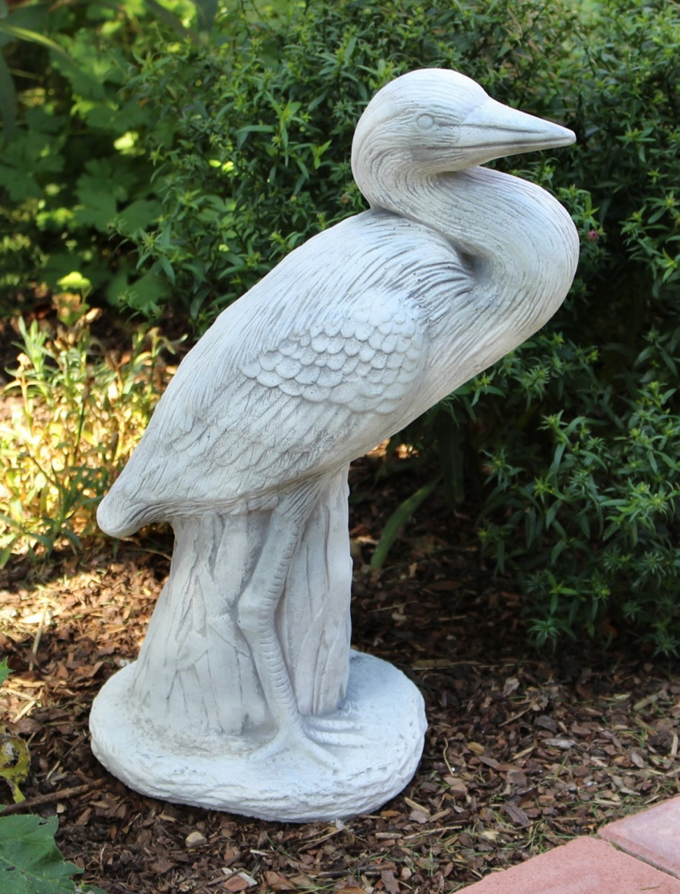 Beton Figur Fischreiher H 47 cm Reiher Vogel Figur Dekofigur und Gartenfigur von JS GartenDeko
