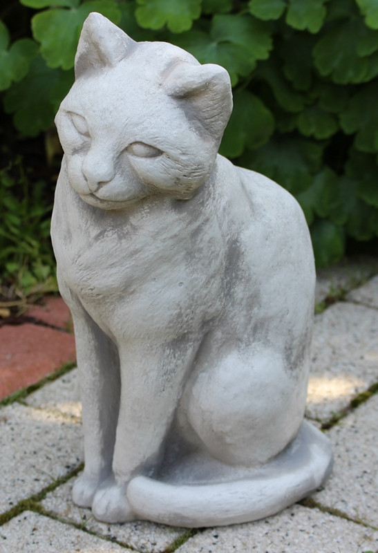 Beton Figur Katze H 30 cm Betondeko Gartendeko Dekofigur und Gartenfigur von JS GartenDeko