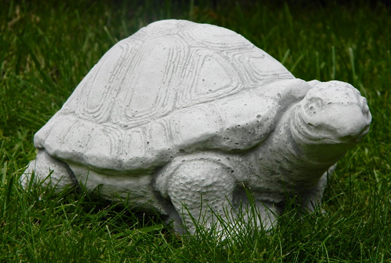 Beton Figur Schildkröte klein H 11 cm Dekofigur und Gartenfigur von JS GartenDeko