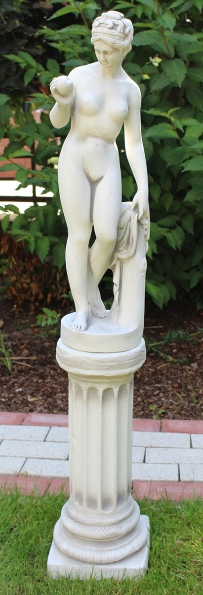Beton Figur Skulptur Venus von Canova auf ionische Säule H 106 cm Dekofigur Statue Gartenskulptur von JS GartenDeko