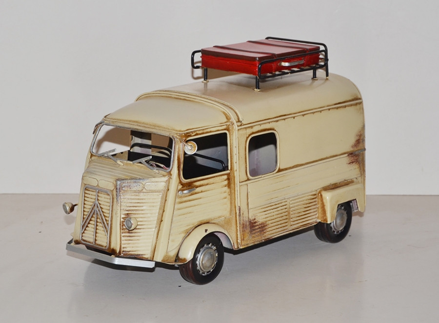 Blechauto Nostalgie Modellauto Citroën Typ H Oldtimer L 34 cm Modellfahrzeug Retro Design aus Blech Blechauto Nostalgie Modellauto Citroën Typ H Oldtimer L 34 cm Modellfahrzeug Retro Design aus Blech von JS GartenDeko