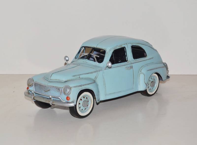 Blechauto Nostalgie Modellauto Oldtimer Volvo PV 544 Retro Modell aus Blech L 34 cm von JS GartenDeko