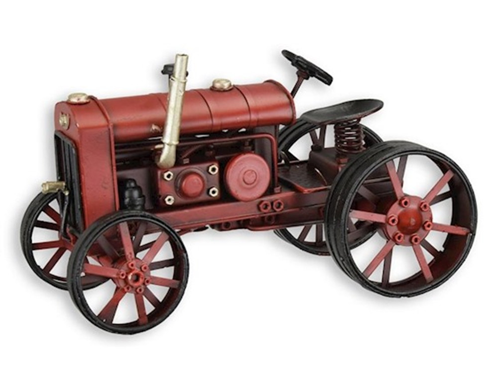 Blechtraktor Nostalgie Modellauto Oldtimer Traktor Modell in rot aus Blech L 26 cm Blechtraktor Nostalgie Modellauto Oldtimer Traktor Modell in rot aus Blech L 26 cm von JS GartenDeko