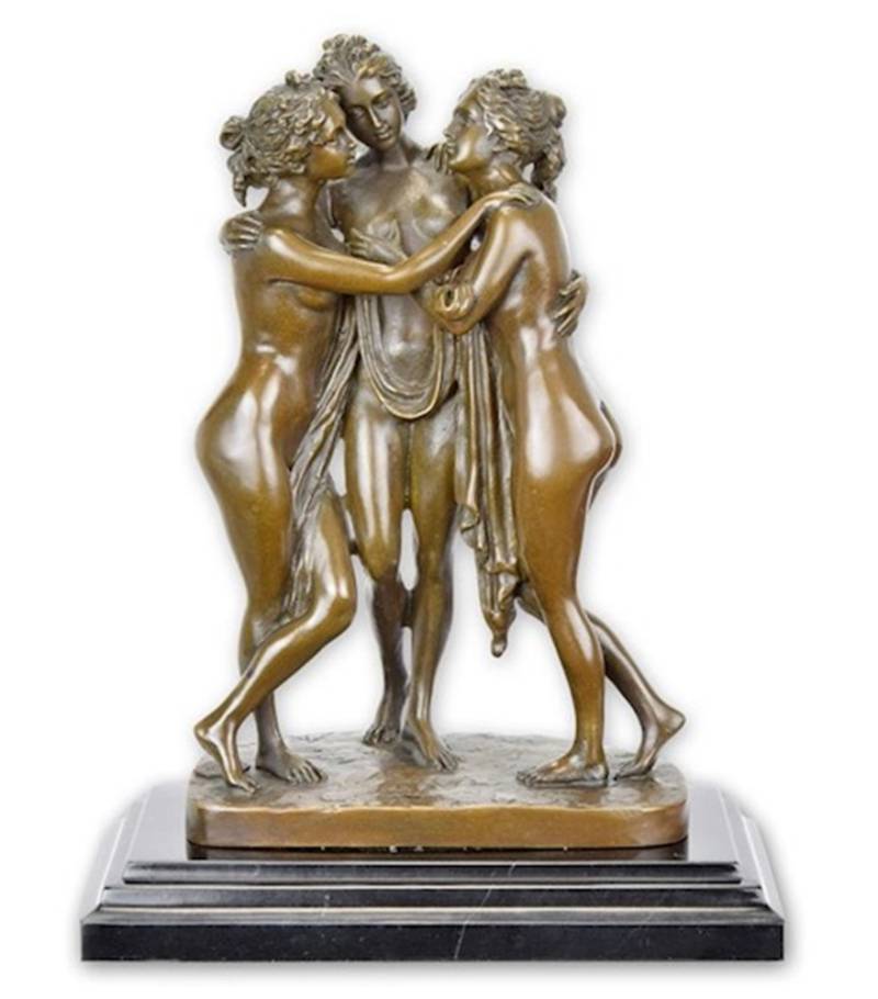 Bronzefigur drei Grazien nach Canova H 25 cm Bronzeskulptur Bronze Figur aus Bronze von JS GartenDeko