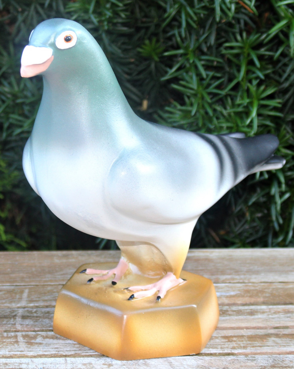 Deko Figur Gartenfigur Vogel Taube stehend H 23 cm x L 26 cm Vogelfigur Tierfigur aus Kunstharz von JS GartenDeko