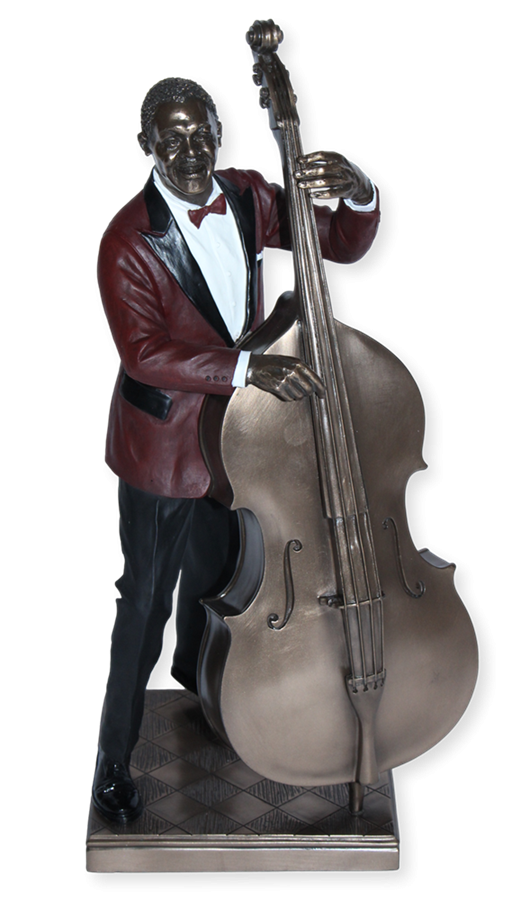 Deko Figur Jazz Musiker Bassist H 32 cm Jazz Band Dekofigur mit Bass von Parastone