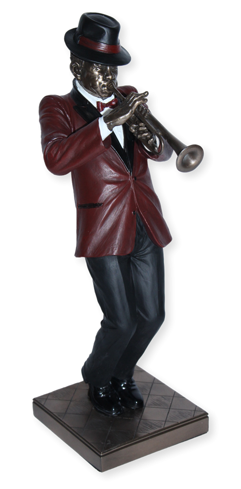 Deko Figur Jazz Musiker Trompeter H 30 cm Jazz Band Dekofigur mit Trompete von Parastone