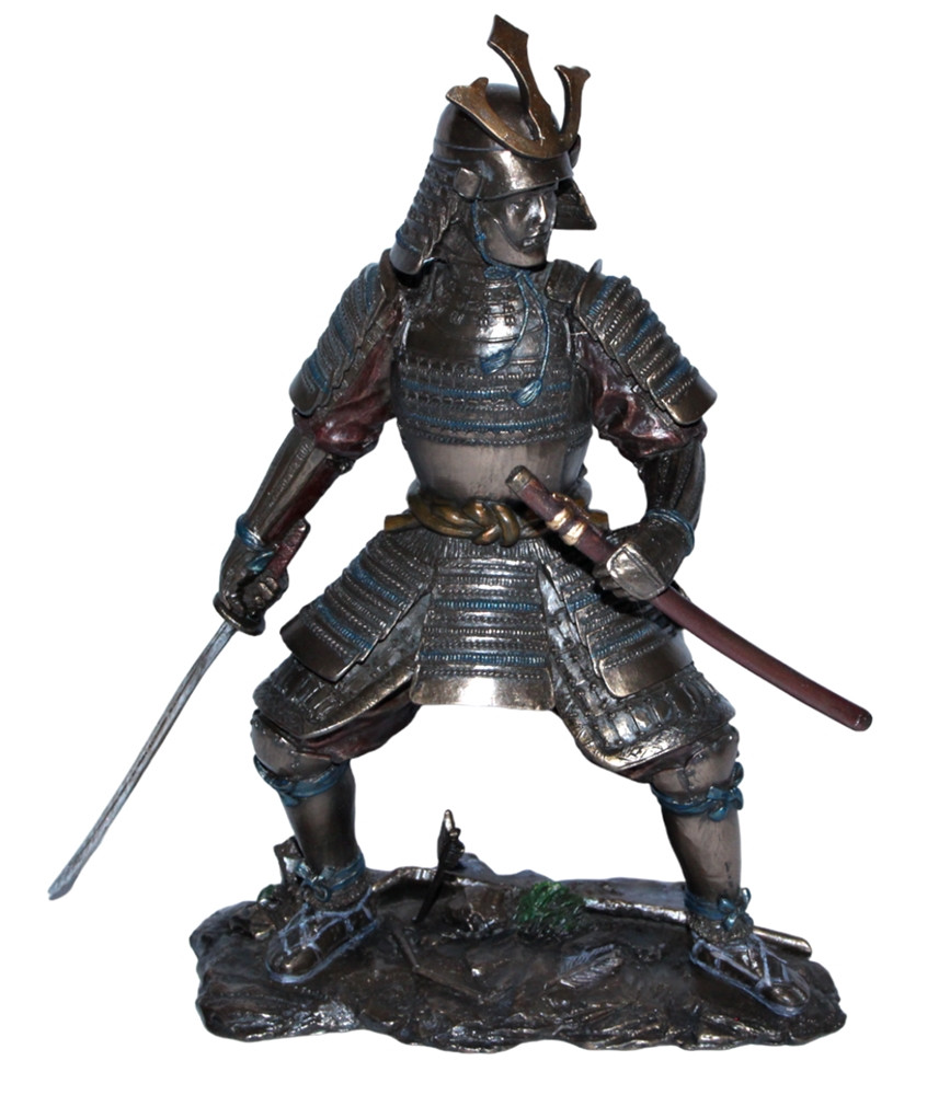 Deko Figur Samurai Art H 23 cm japanischer Krieger in Rüstung mit Schwert Figur von Parastone