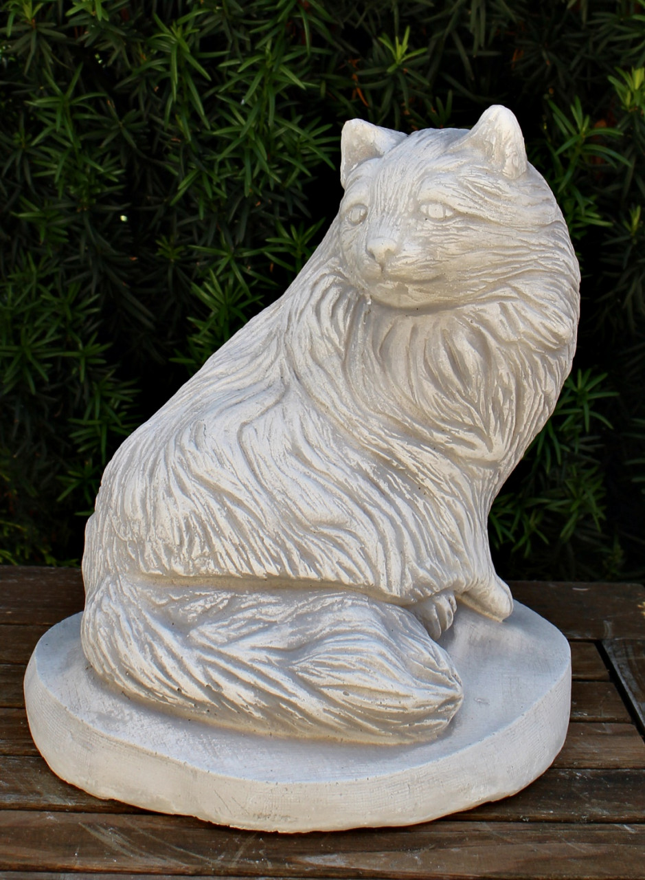 Beton Figur Katze H 27 cm Dekofigur und Gartenfigur von JS GartenDeko