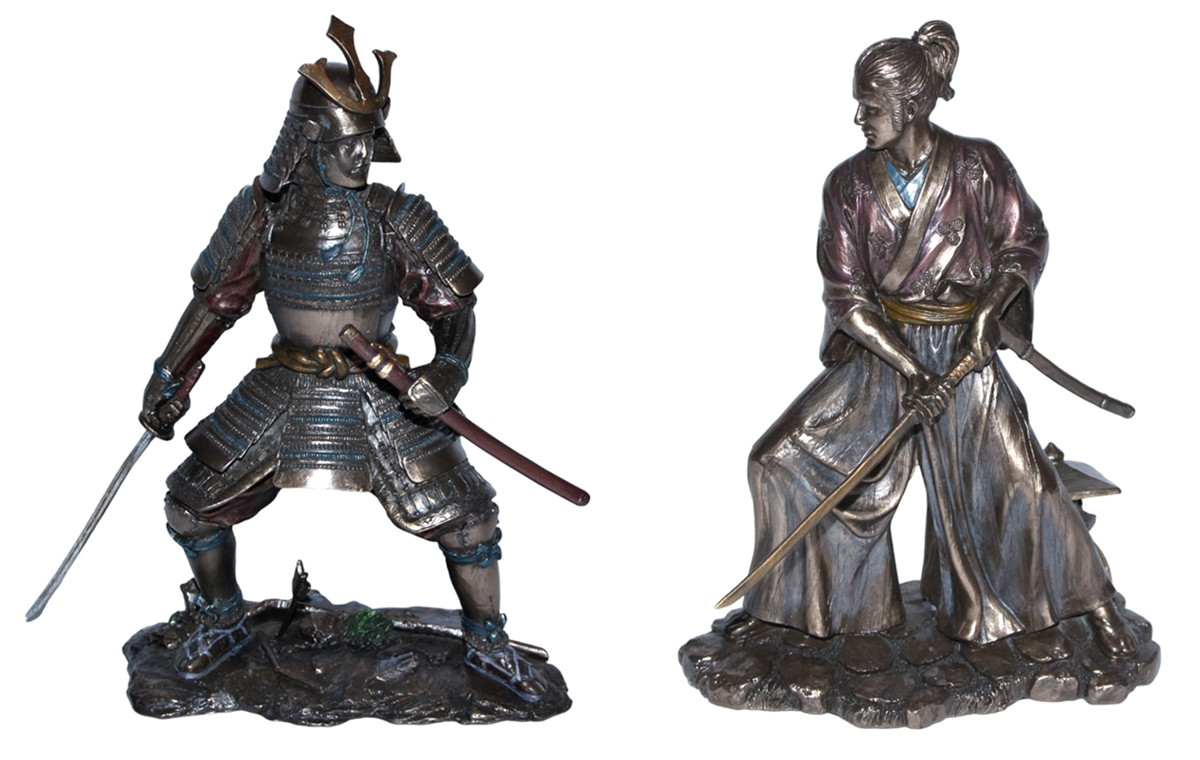 Deko Figuren Samurai Art H 21-23 cm japanische Krieger mit Samurai-Schwert Figuren von Parastone