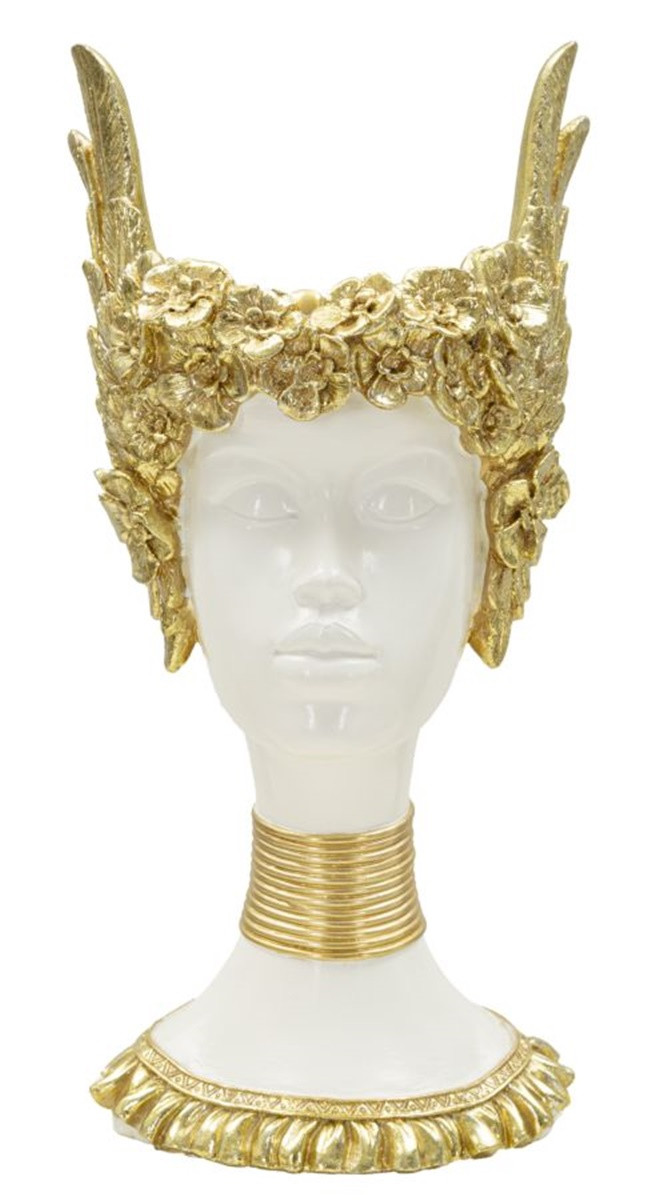 Dekofigur klassische Büste Göttin der Weisheit Athene Skulptur als Vase Behälter nutzbar H 32 cm von JS GartenDeko