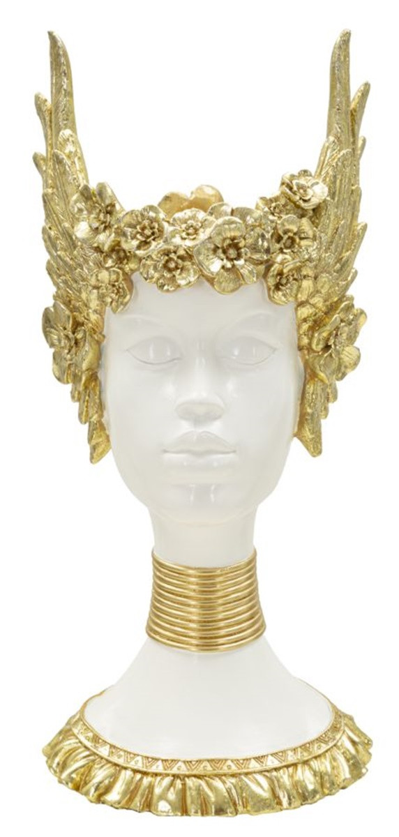 Dekofigur klassische Büste Göttin der Weisheit Athene Skulptur als Vase Behälter nutzbar H 38 cm von JS GartenDeko