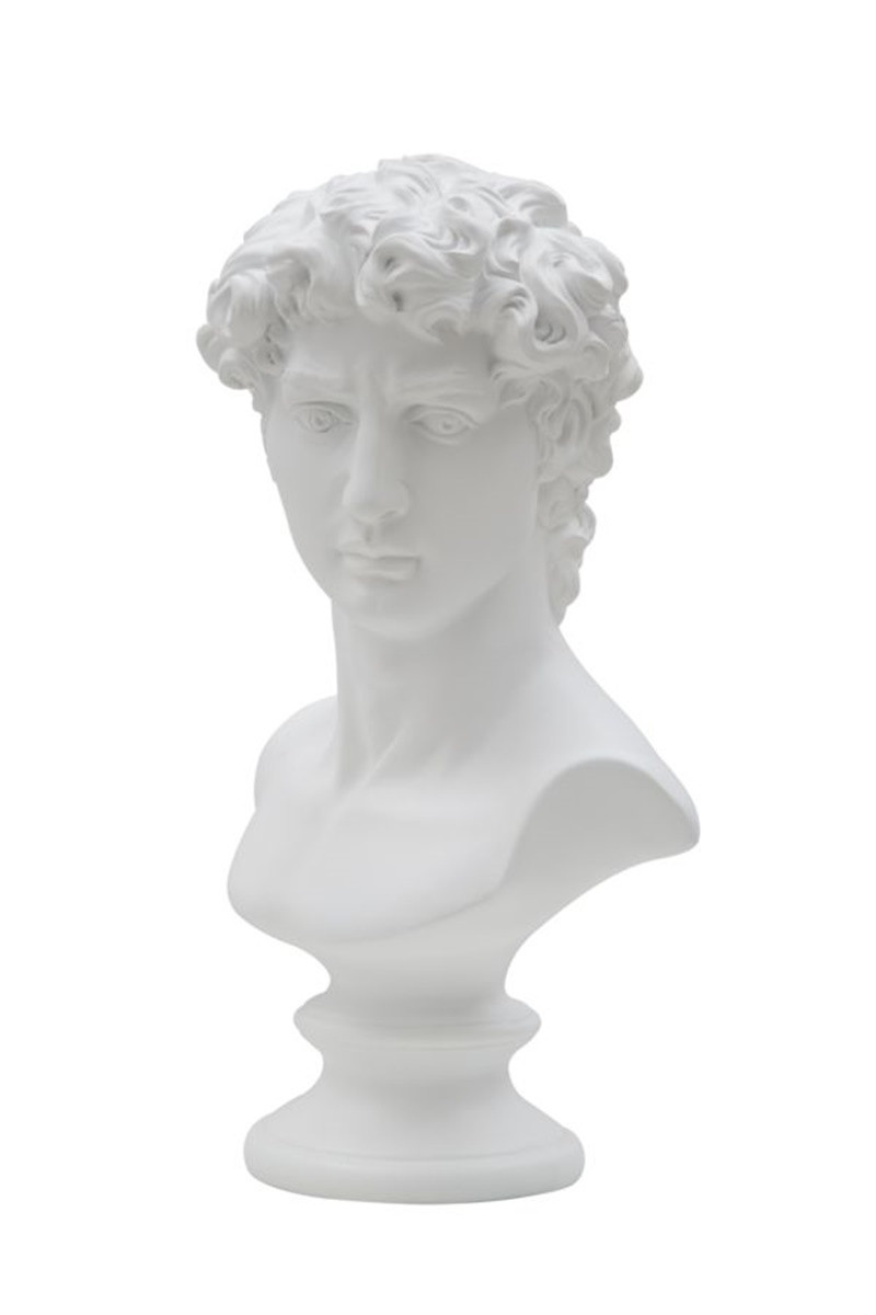 Dekofigur klassische Männerbüste Replikat David von Michelangelo Statue weiß H 34 cm Dekofigur klassische Männerbüste Replikat David von Michelangelo Statue weiß H 34 cm von JS GartenDeko