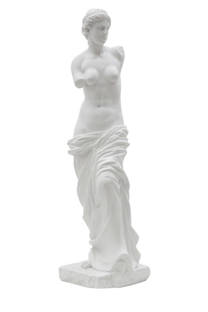 Dekofigur klassische römische Frauenskulptur Replikat Venus von Milo Statue weiß H 49 cm von JS GartenDeko