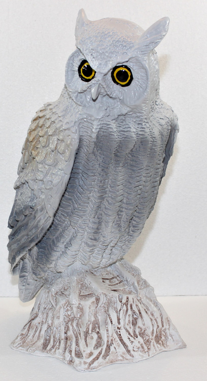 Dekorationsfigur Vogelfigur Eule sitzend H 48 cm Gartendeko Gartenfigur aus Kunstharz von JS GartenDeko