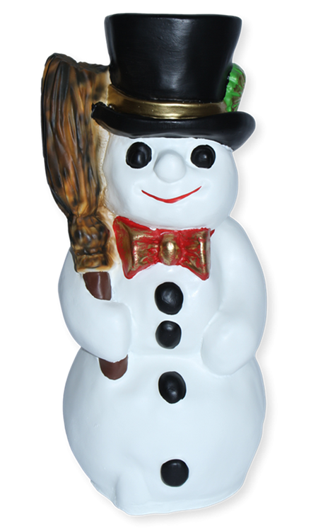 Dekorationsfigur Winterfigur Schneemann mit Besen H 44 cm Deko Figur aus Kunstharz Dekorationsfigur Winterfigur Schneemann mit Besen H 44 cm Deko Figur aus Kunstharz von JS GartenDeko