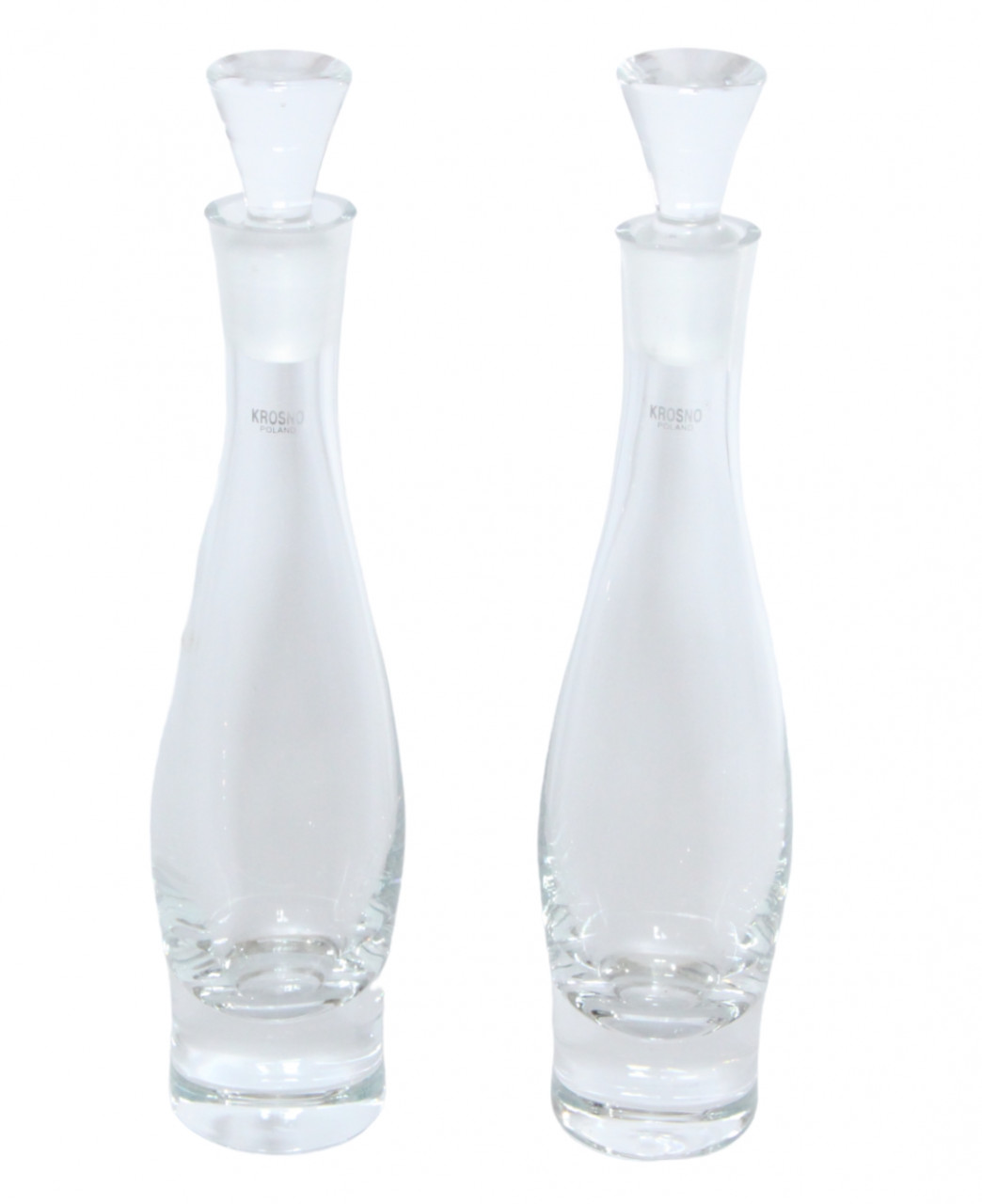 Essig- & Ölspender H 24 cm Karaffe mit Stöpsel aus Glas 2 Stück transparent von JS GartenDeko