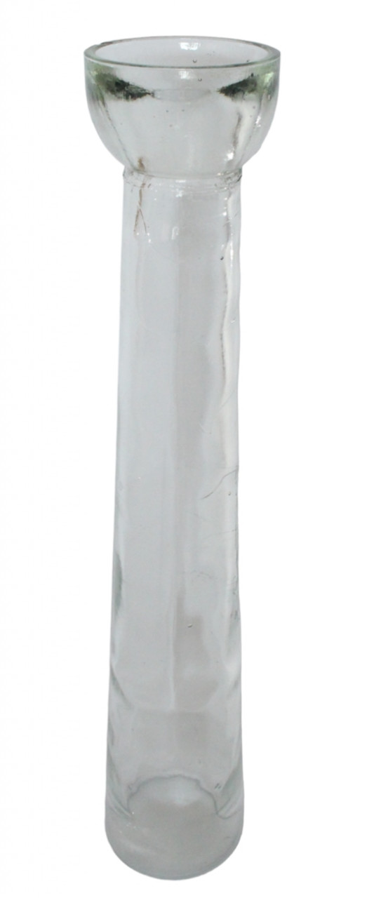 Glasvase Vase H 43,5 cm Zwiebelvase Blumenvase oben breit zulaufend aus Glas transparent von JS GartenDeko