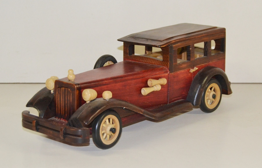 Holzauto Nostalgie Modellauto Oldtimer L 37 cm Nostalgisches Modellwagen aus Holz Holzauto Nostalgie Modellauto Oldtimer L 37 cm Nostalgisches Modellwagen aus Holz von JS GartenDeko