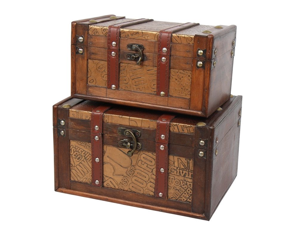 JS GartenDeko Aufbewahrungsbox Deko Vintage Koffer 2-er Satz hochwertige Holztruhen Retro L 28/24 cm JS GartenDeko Aufbewahrungsbox Deko Vintage Koffer 2-er Satz hochwertige Holztruhen Retro L 28/24 cm von JS GartenDeko
