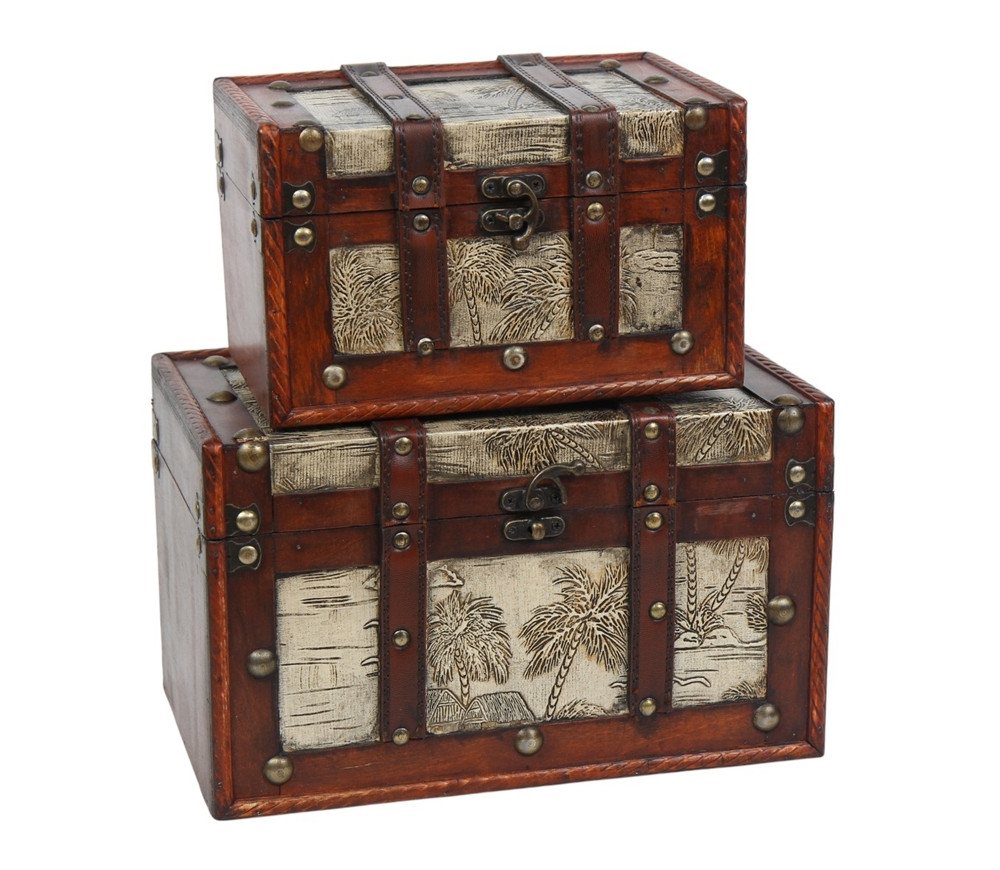 JS GartenDeko Aufbewahrungsbox Deko Vintage Koffer 2-er Satz hochwertige Holztruhen Retro L 29/22 cm JS GartenDeko Aufbewahrungsbox Deko Vintage Koffer 2-er Satz hochwertige Holztruhen Retro L 29/22 cm von JS GartenDeko