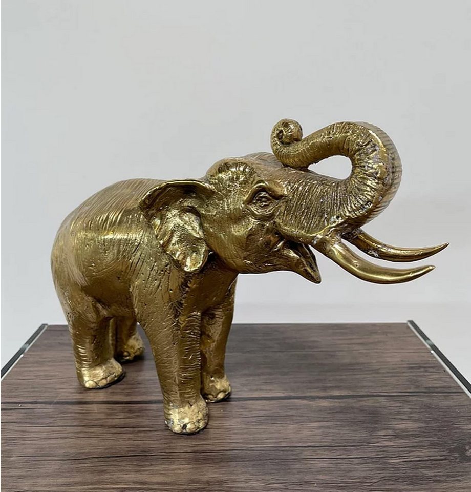 JS GartenDeko Dekofigur Bronzefigur Bronzeskulptur Tigur goldener Elefant aus Bronze L 36 cm JS GartenDeko Dekofigur Bronzefigur Bronzeskulptur Tigur goldener Elefant aus Bronze L 36 cm von JS GartenDeko