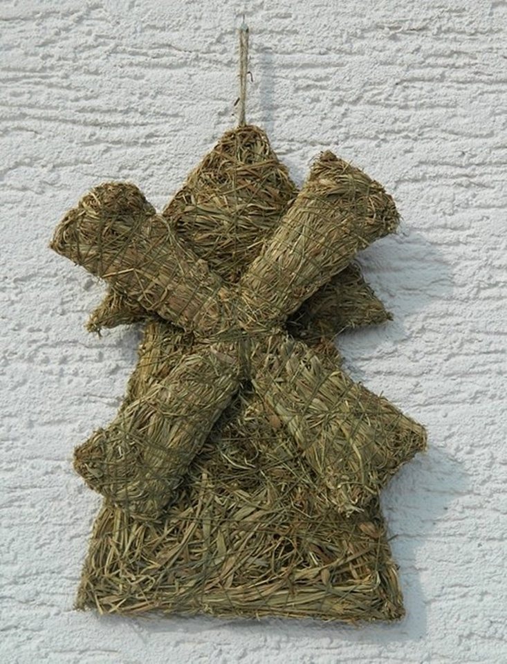 JS GartenDeko Dekohänger Deko Heu Figur Windmühle zum Aufhängen H 28 cm Türdeko Heudeko von JS GartenDeko