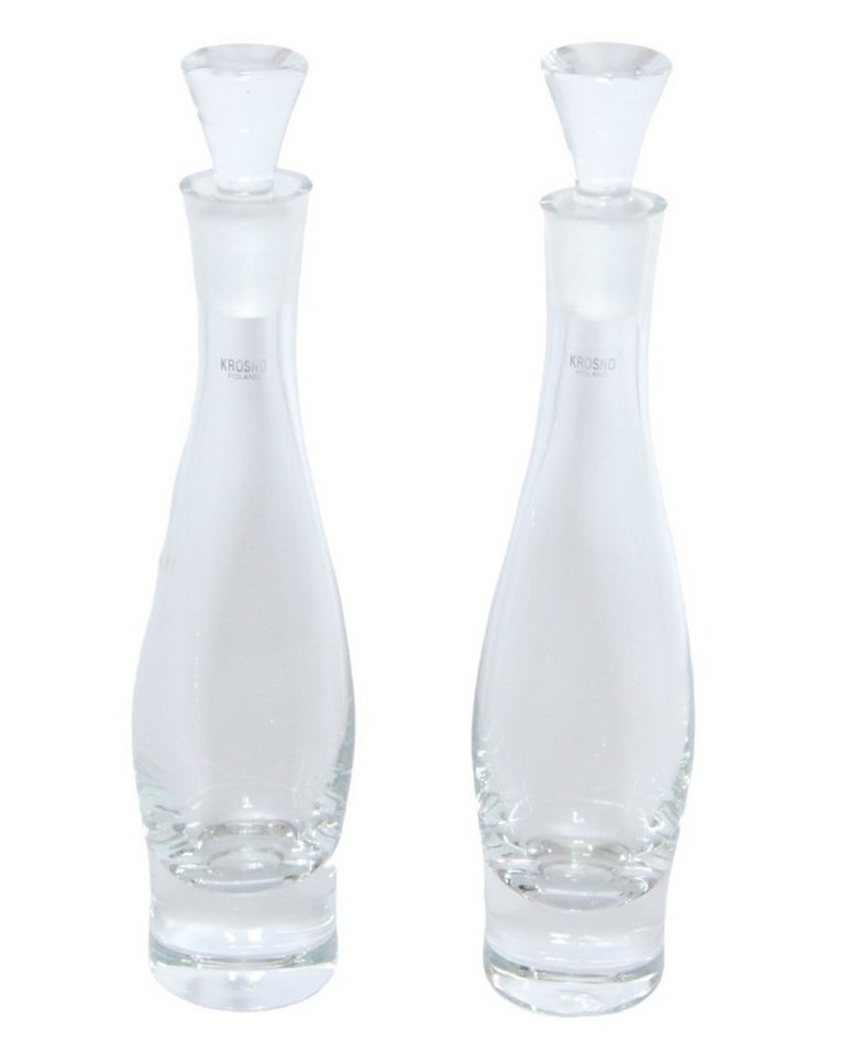JS GartenDeko Ölspender Essig- & Ölspender H 24 cm Karaffe mit Stöpsel aus Glas transparent von JS GartenDeko