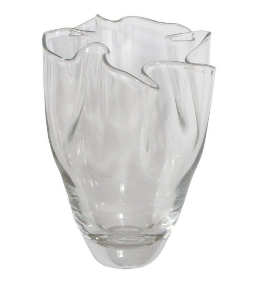 JS GartenDeko Tischvase Blumenvase mit Wellenöffnung - Vase Exquisites Design, Höhe 25 cm von JS GartenDeko
