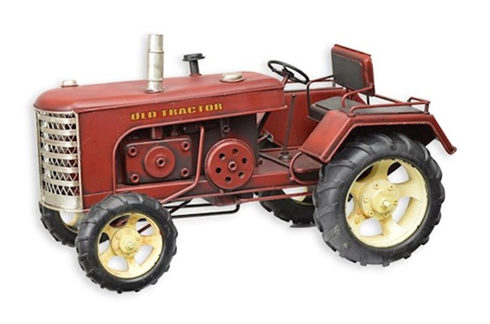 Klassischer Nostalgie Blechtraktor - Roter Oldtimer Traktor Modell Länge 39,5 cm Klassischer Nostalgie Blechtraktor - Roter Oldtimer Traktor Modell Länge 39,5 cm von JS GartenDeko