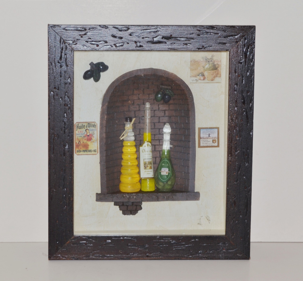Nostalgie Bild Collagenbild Olivenöl Essig Restaurant Holzbilderrahmen zweidimensional Foto H 34 cm Nostalgie Bild Collagenbild Olivenöl Essig Restaurant Holzbilderrahmen zweidimensional Foto H 34 cm von JS GartenDeko
