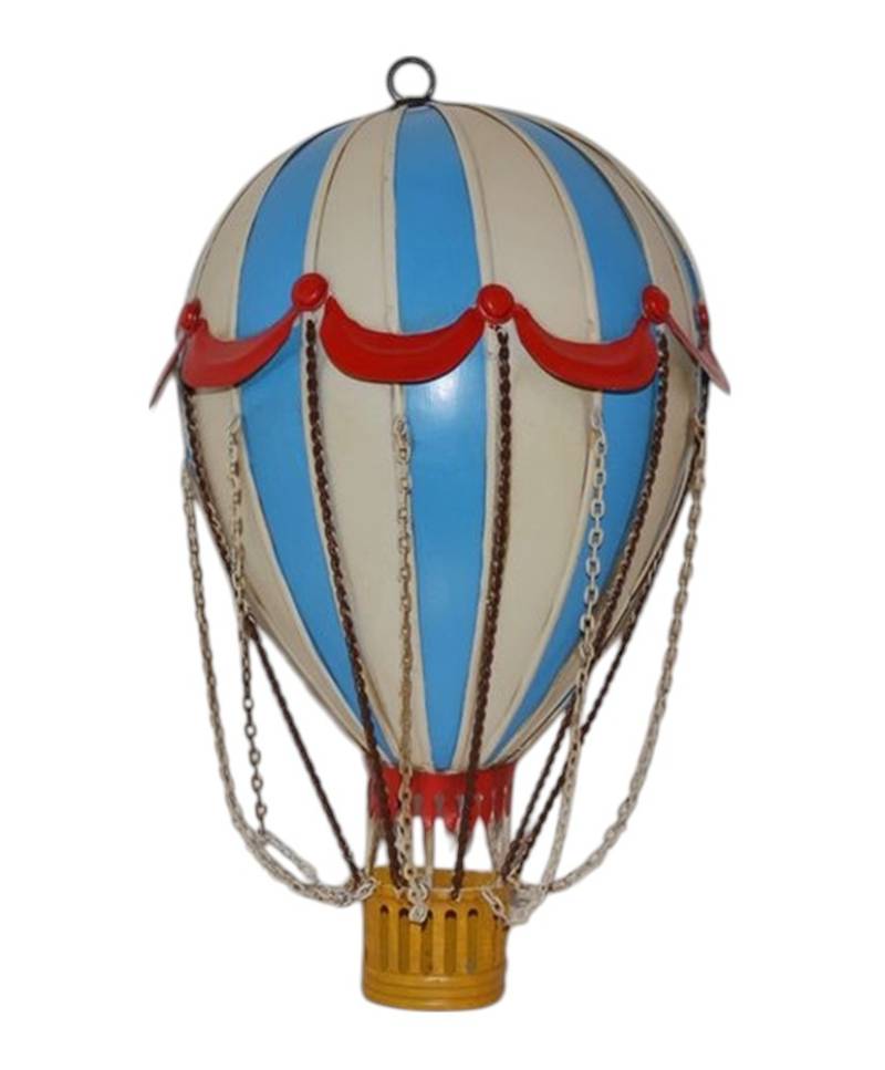 Nostalgie Heißluftballon Wandmodell Oldtimer Modell Wandaufhängung Luftfahrzeug aus Blech H 34 cm von JS GartenDeko