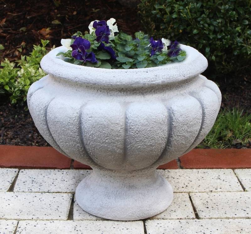 Pflanzgefäß aus Beton/ Steinguss Blumengefäß H 26 cm Amphore Gartenvase Pflanzschale zum Bepflanzen von JS GartenDeko