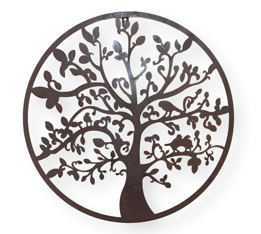 Wanddekoration Metall Baum des Lebens Durchmesser 51 cm Wanddeko Wandverzierung Metallbild von JS GartenDeko