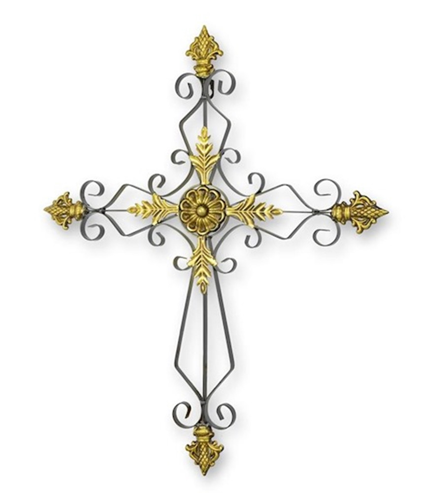 Wanddekoration aus Metall Kreuz H 60 cm Wanddeko Wandbild Metallbild Outdoor von JS GartenDeko