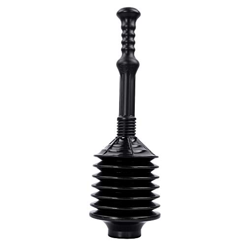 Professioneller Balg Akkordeon Toilettenkolben, Hochdruckdruckdruck-Eintauchen, Allzweck-kommerzielle Power Plungers für jedes Badezimmer, Eltern schwarz von JS Jackson Supplies