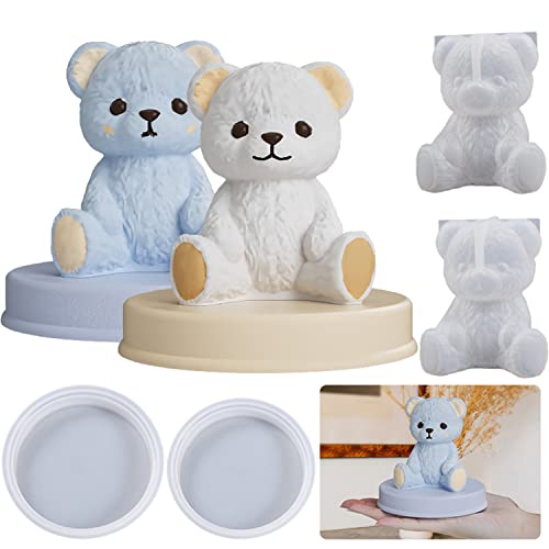 JS MOLD 2 Stück Candle silikonform, Eiswürfel Teddybärform,3D Teddybär Form Silikon Kerze Seifenherstellung Form Für Die Herstellung Von Kerzen, Schokolade, Süßigkeiten, Kuchen Deko JS MOLD 2 Stück Candle silikonform, Eiswürfel Teddybärform,3D Teddybär Form Silikon Kerze Seifenherstellung Form Für Die Herstellung Von Kerzen, Schokolade, Süßigkeiten, Kuchen Deko von JS MOLD