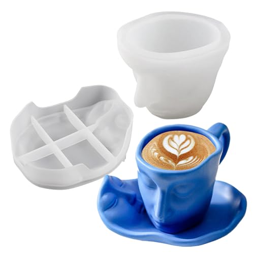 JS MOLD 2 Stück Tasse Silikonform,Tablett Untersetze Gießform,DIY Silikonformen Gießformen Kerzenhalter Silikonform Giessform Silikon für Teetablett Schmuckteller JS MOLD 2 Stück Tasse Silikonform,Tablett Untersetze Gießform,DIY Silikonformen Gießformen Kerzenhalter Silikonform Giessform Silikon für Teetablett Schmuckteller von JS MOLD