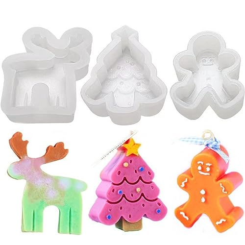 JS MOLD 3 Stück Silikonform Kerzenform Weihnachten,DIY Silikon Kerzen Gießform,Lebkuchenmann, Elch, Weihnachtsbaum Kerze Silikonform Kerzengießform,DIY Kerzenherstellung Form JS MOLD 3 Stück Silikonform Kerzenform Weihnachten,DIY Silikon Kerzen Gießform,Lebkuchenmann, Elch, Weihnachtsbaum Kerze Silikonform Kerzengießform,DIY Kerzenherstellung Form von JS MOLD