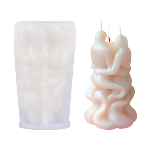 JS MOLD 3D KöRper Kerzenform Silikon, Silikonform Kerzen Körper Paar Umarmen Kerzenformen,Gießen Kunst Menschlichen Körper Kerze Form,DIY-Kerzenform, für Handgefertigte Seife Duftkerze (ZL-768) von JS MOLD